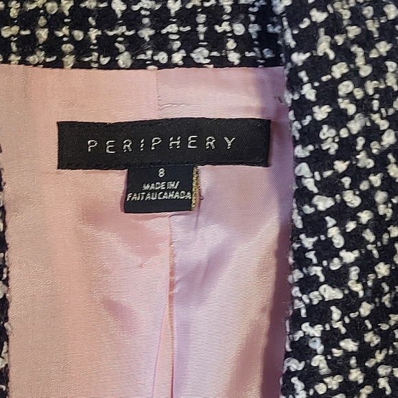 Periphery Tweed Fitted Brock Blazer Jacket with fringe, 8 - Picture 5 of 13